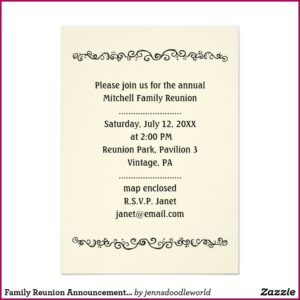Family Reunion Announcement Template