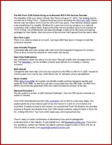 Federal Form 2290 Instructions