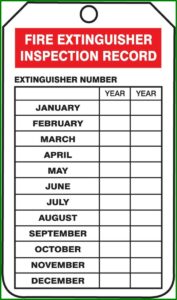 Fire Extinguisher Inspection Tags Template Pdf