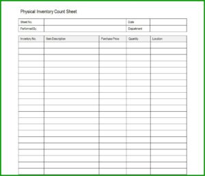 Fixed Asset Inventory Form Excel