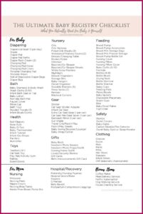 Free Baby Registry Announcement Cards Template