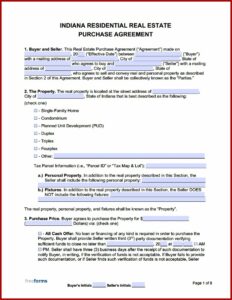 Free Blank Land Purchase Agreement Form