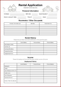 Free California Rental Application Form Pdf