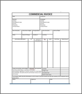 Free Commercial Invoice Template Uk
