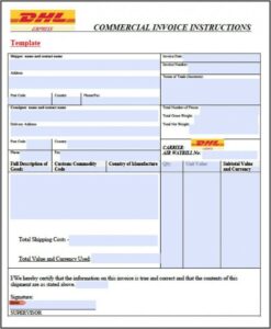 Free Commercial Invoice Template Word