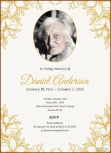 Free Death Announcement Card Templates