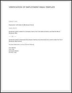 Free Employment Verification Form Template