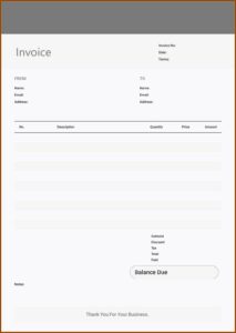 Free Invoice Templates Printable