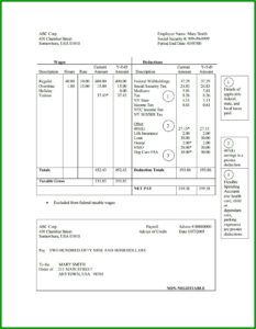 Free Online Downloadable Check Stub Template