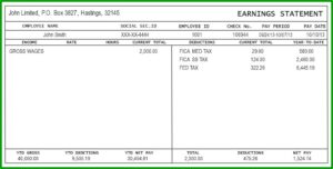 Free Pay Stub Generator Template