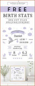 Free Printable Free Birth Announcement Template Svg
