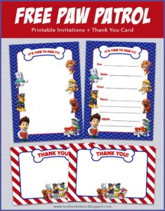 Free Printable Girl Paw Patrol Invitations