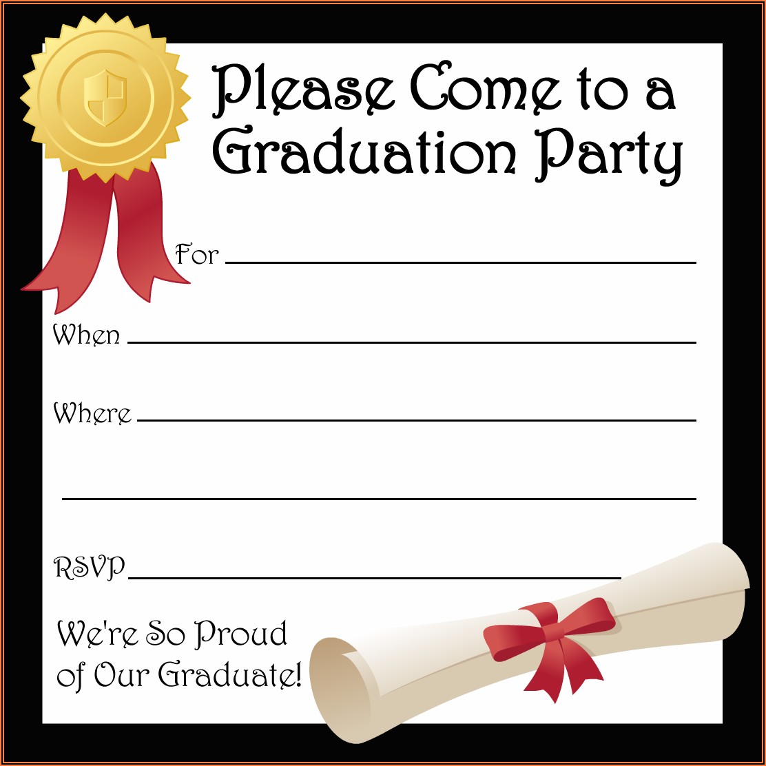 Free Printable Graduation Invitation