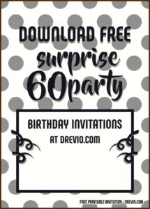 Free Surprise 60th Birthday Party Invitation Templates