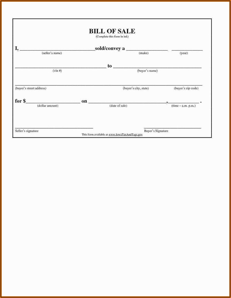 Free Vehicle Sales Receipt Template