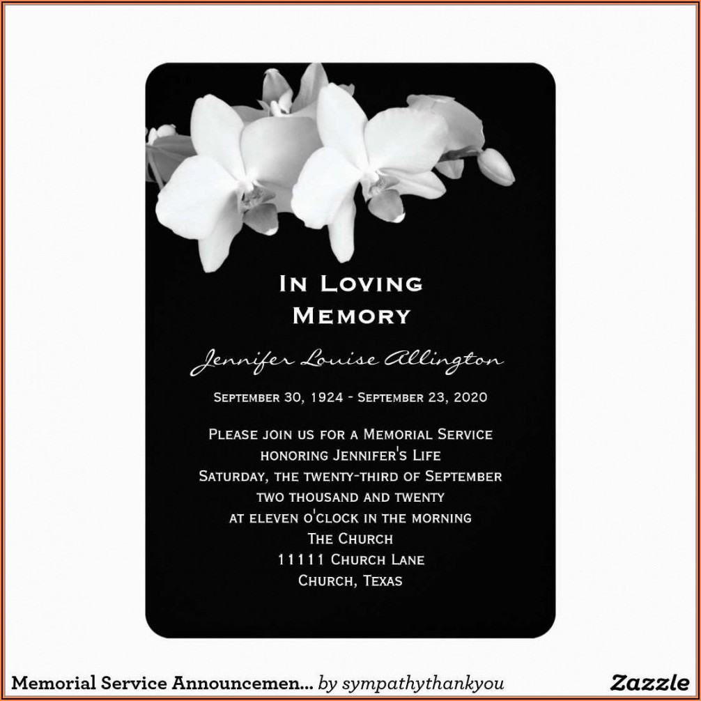 Funeral Notice Template Free