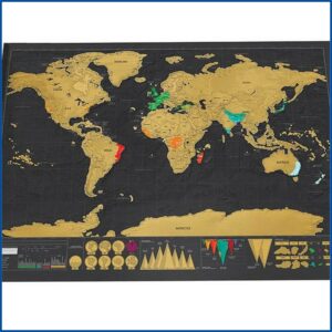 Gold Map Scratch Off