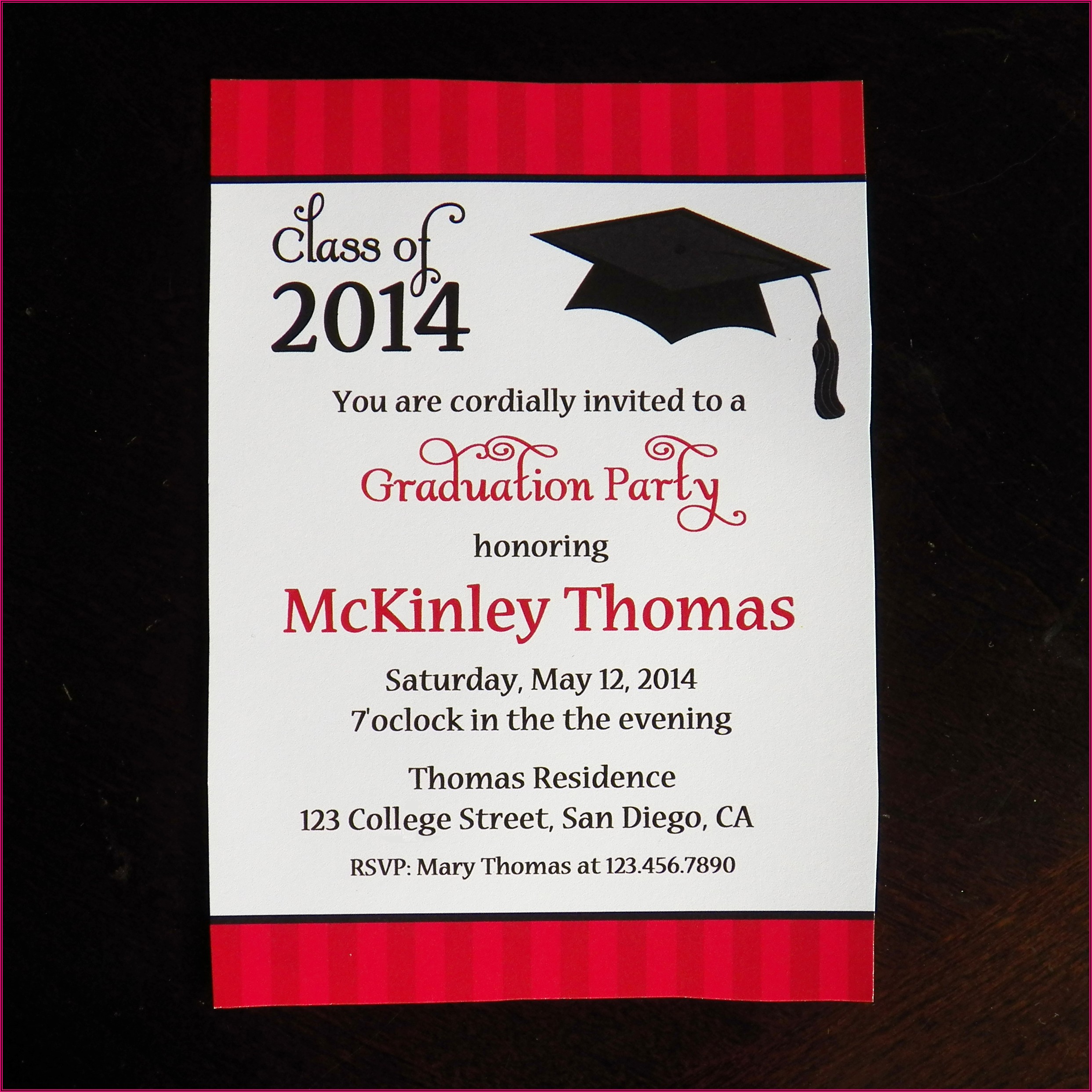 Graduation Ceremony Announcement Wording