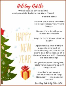 Hard Pregnancy Announcement Riddles