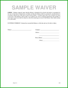 Health Insurance Waiver Template