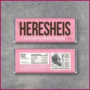 Hershey Candy Bar Baby Announcements