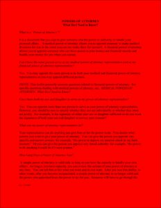 How To Fill Out A Medical Power Of Attorney Form