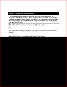 Influenza Consent Forms 2020
