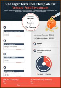 Investment Term Sheet Template Pdf