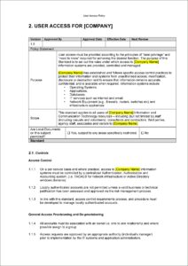 Iso 27001 Access Control Policy Template