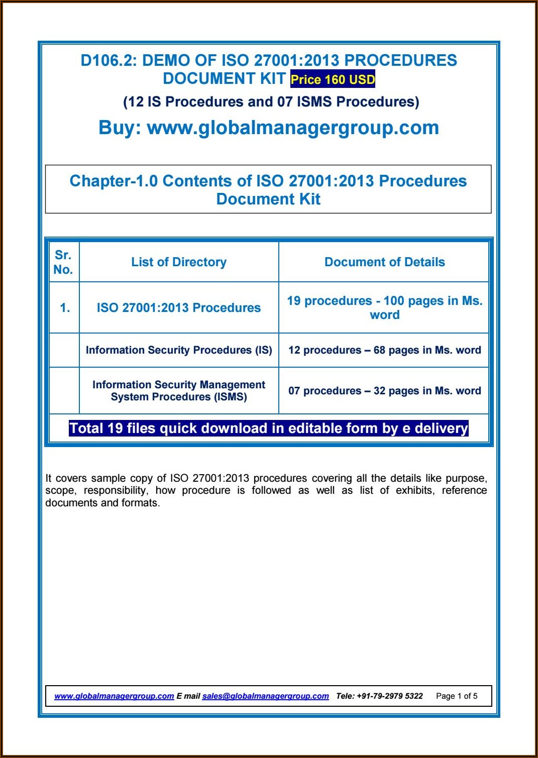 Iso 27001 Scope Document Template