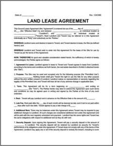 Land Rental Contract Template