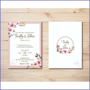 Light Pink Wedding Invitation Templates