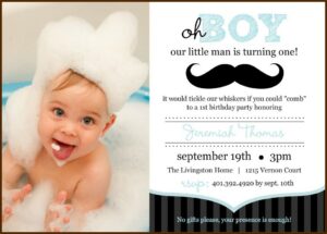 Little Man Birthday Invitation Template Free Online