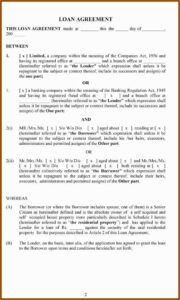 Loan Repayment Form Template