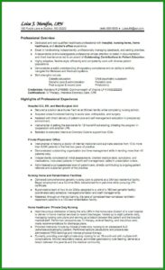 Lvn Resume Sample With Experience