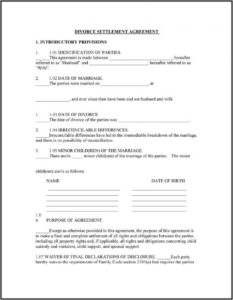 Marriage Separation Agreement Template South Africa