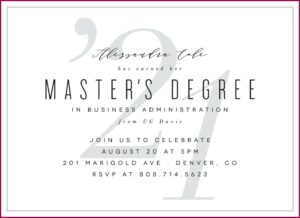 Master's Degree Graduation Announcement Etiquette