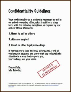 Mental Health Confidentiality Agreement Template