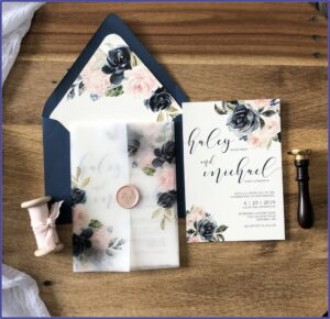 Navy And Blush Wedding Invitations Uk