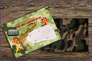 Nerf Battle Birthday Party Invitations
