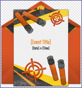 Nerf Birthday Invitations Free