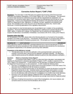 Non Conformance Report Form Iso 9001