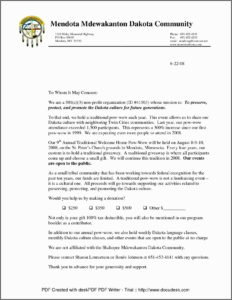 Non Profit Donation Request Letter Template