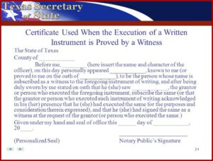 Notary Public Commission Certificate Texas