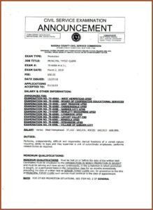 Nys Civil Service Exam Announcements