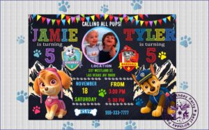 Paw Patrol Boy And Girl Invitations