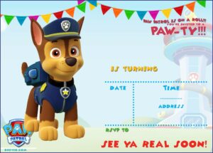 Paw Patrol Free Printable Invitation Template
