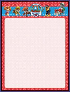 Paw Patrol Invitation Template Editable