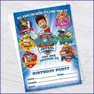 Paw Patrol Invitations Girl
