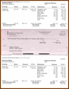 Pay Stub Samples Free